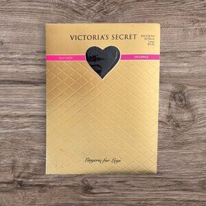Vintage Victoria’s Secret Lingerie for Legs Silky Sheer Backseam Stockings Black